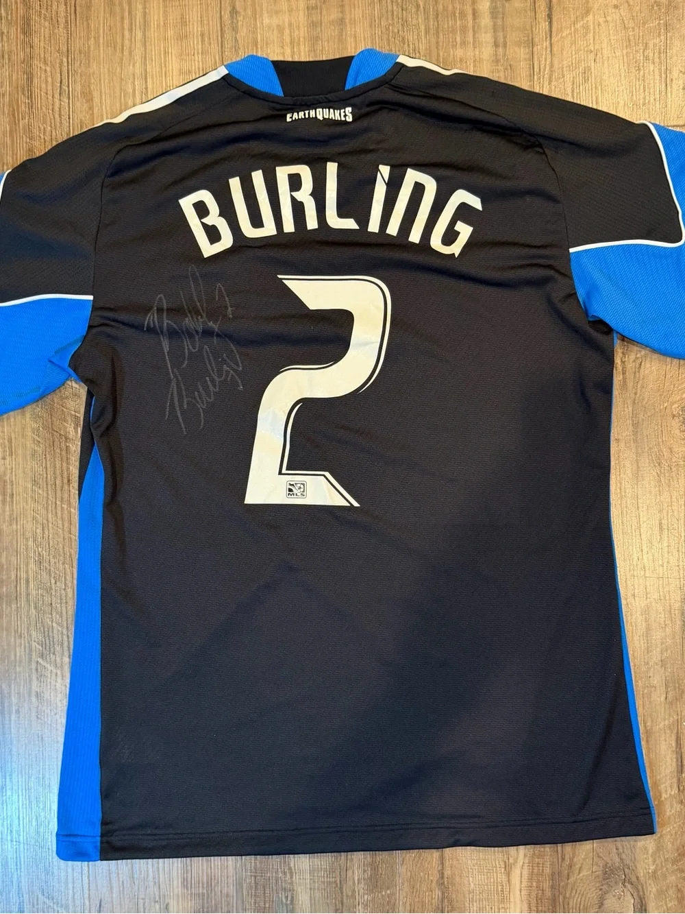 adidas San Jose Earthquakes Black & Blue Soccer Jersey - Amway Logo